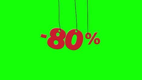 Sale-discount-80-percent-off-with-hanging-badge.-paper-tag-label-animation.